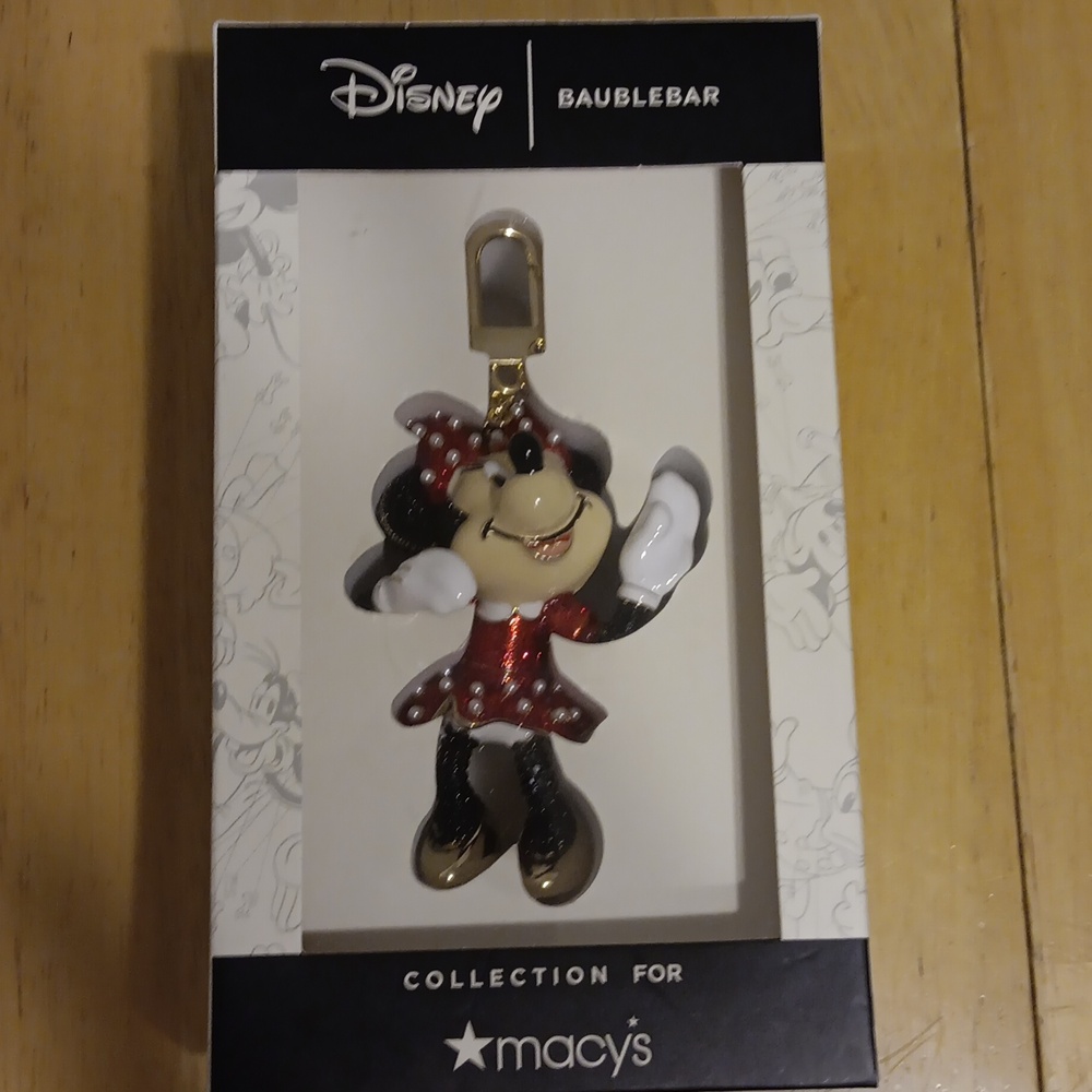 Exclusive Baublebar Minnie Mouse Bag Charm NWT